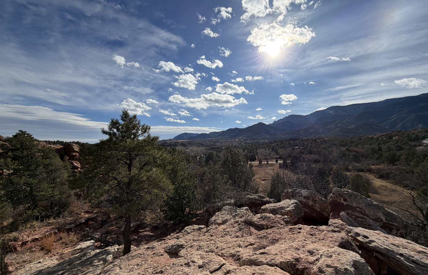 Red rock hiking section in Garden of the Gods