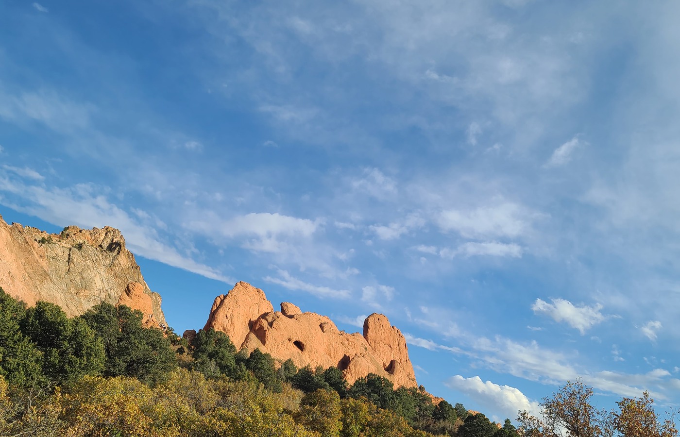 Garden of the Gods red rocks from the scenic drive