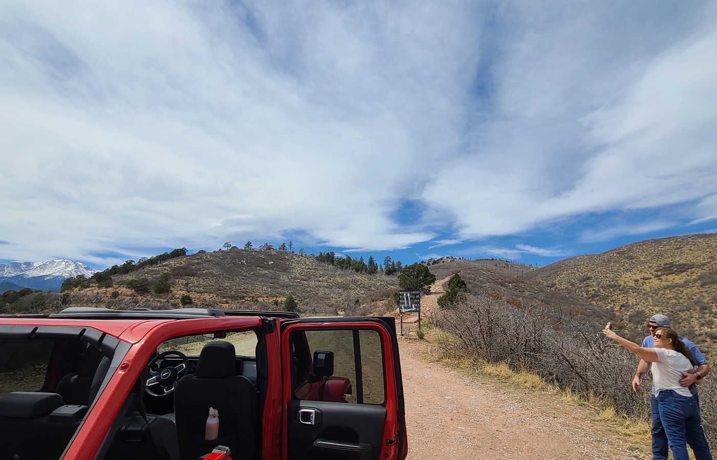 Furthest point reached on the Rampart Range Road April drive